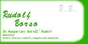 rudolf borso business card